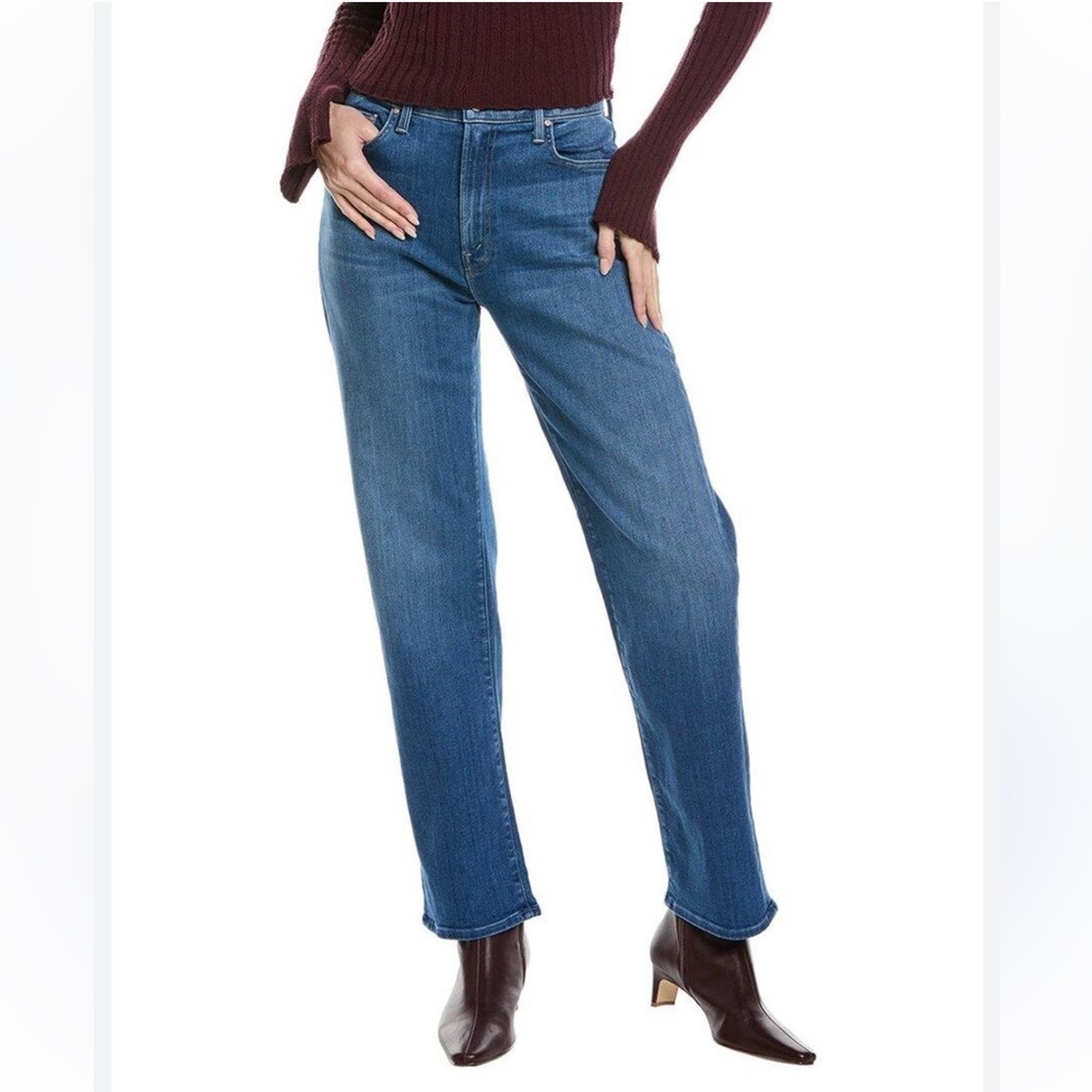 NWT MOTHER 26 The Ditcher Zip Skimp Jeans Across The Finnish Line Blue Denim NEW